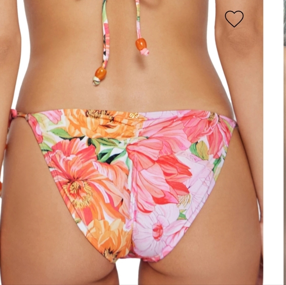 PQ SWIM Flora Embellished Bikini Top M/Bottom L - Picture 5 of 16